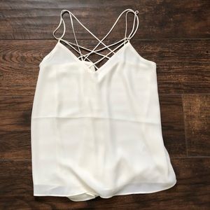 NWT! Express white cross cross tank